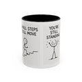 Encouragement Coffee Mug — "Small Steps Still Move" Inspirational Accent Mug