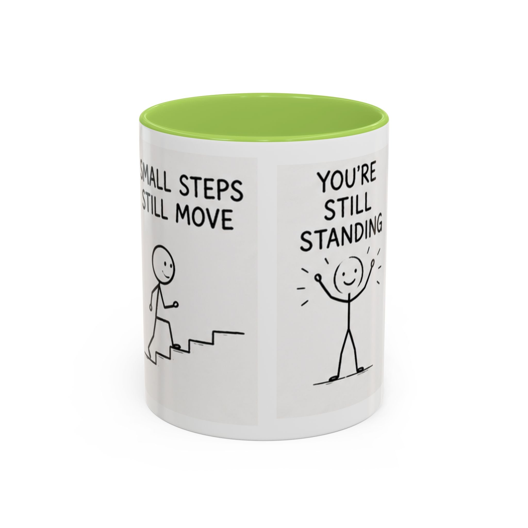 Encouragement Coffee Mug — "Small Steps Still Move" Inspirational Accent Mug