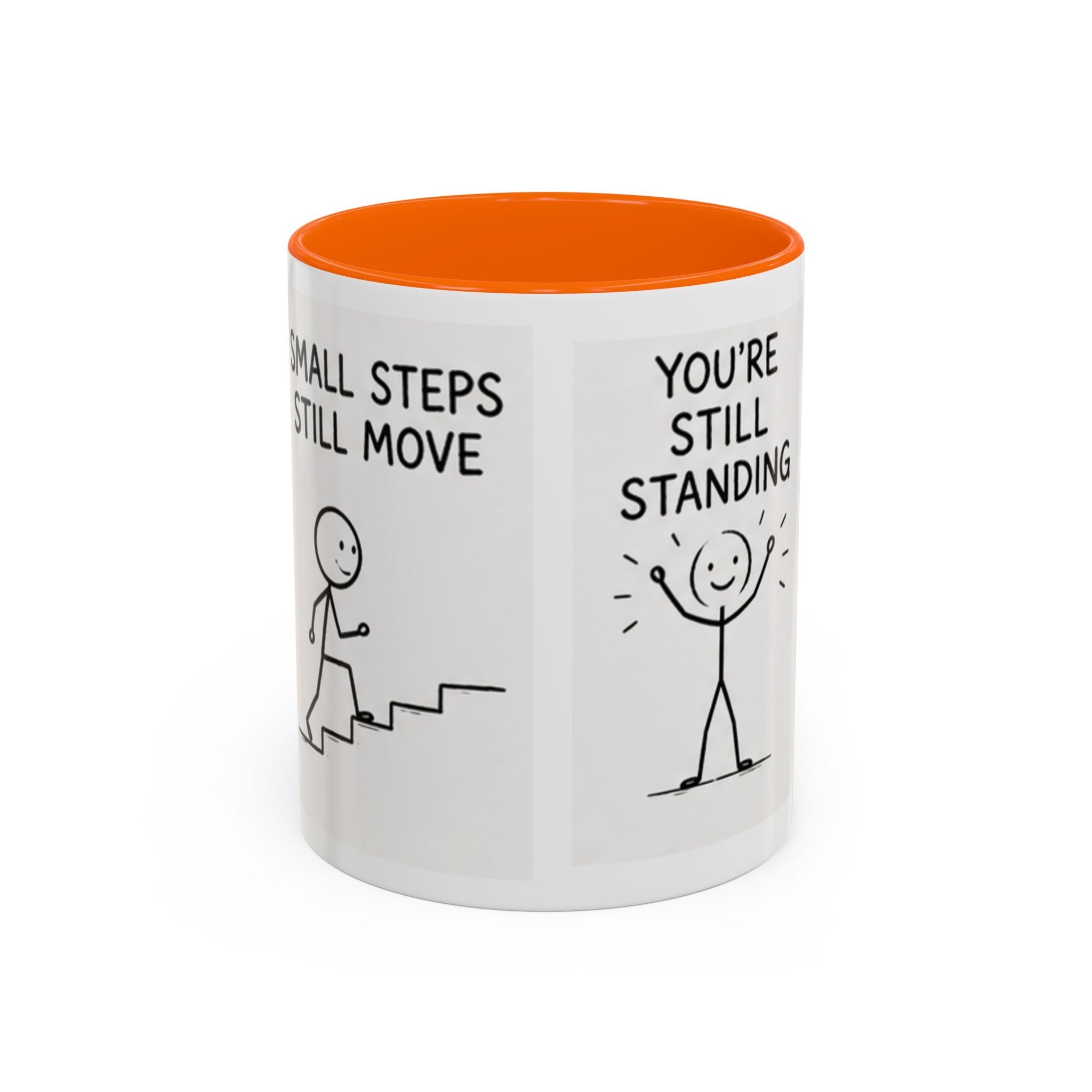 Encouragement Coffee Mug — "Small Steps Still Move" Inspirational Accent Mug