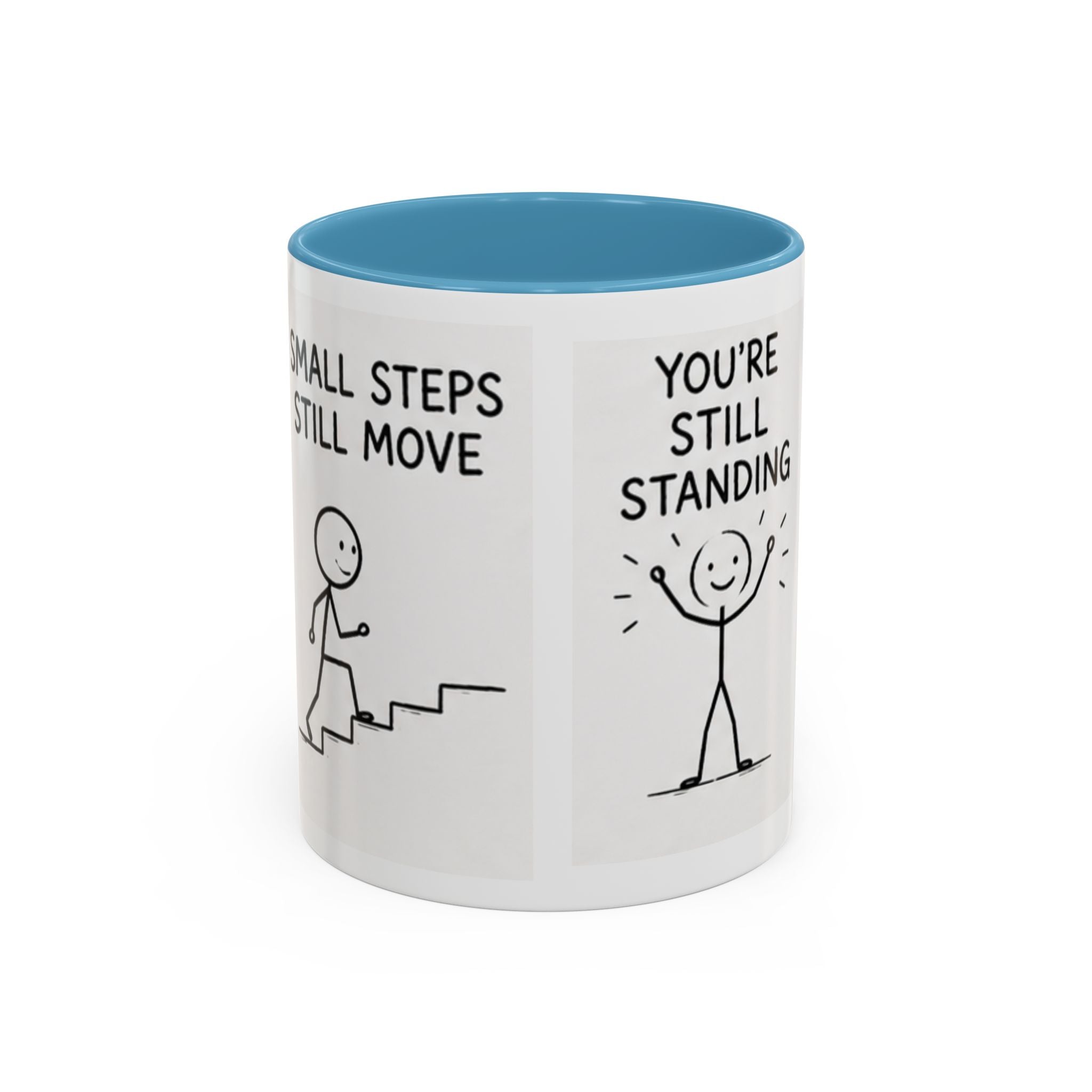 Encouragement Coffee Mug — "Small Steps Still Move" Inspirational Accent Mug
