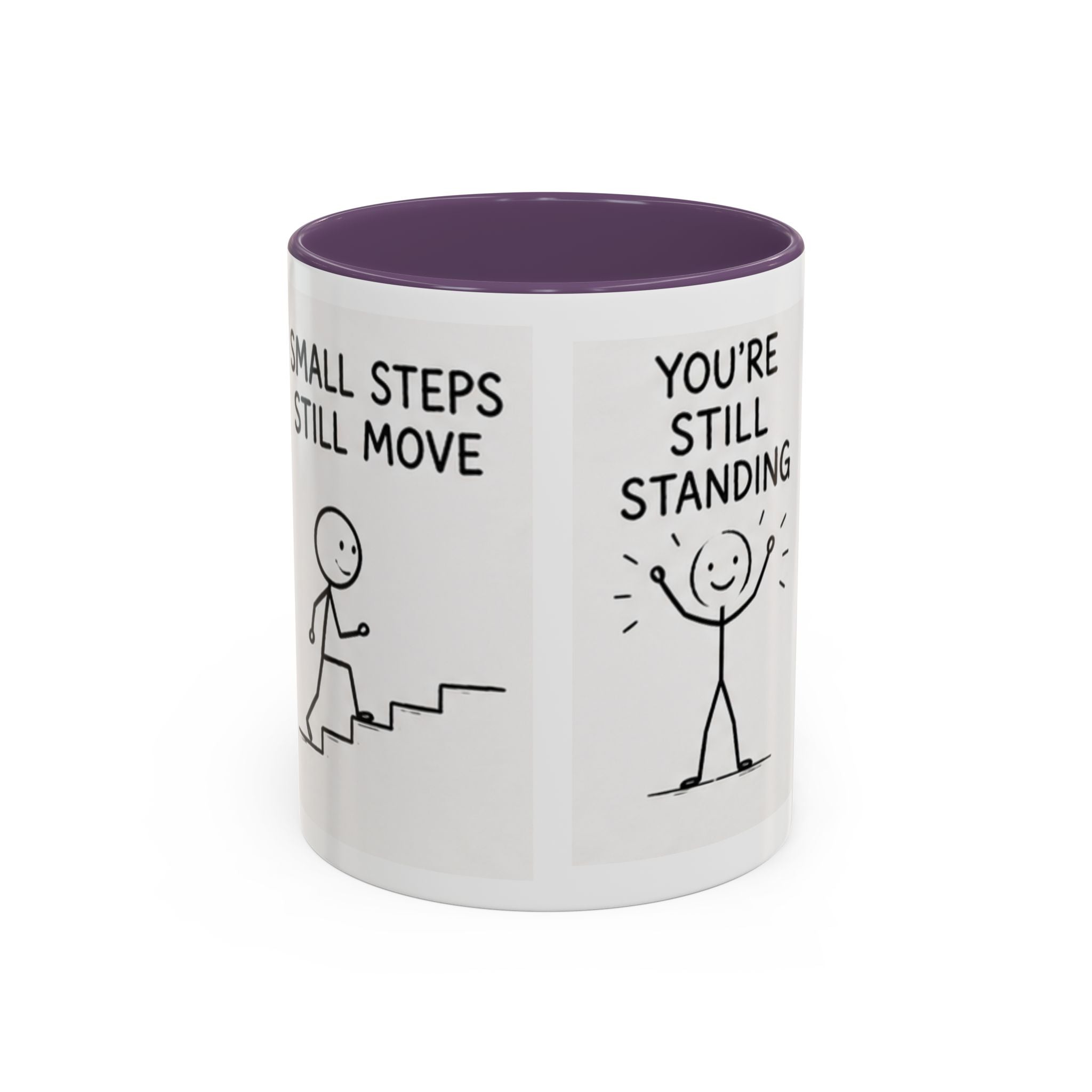 Encouragement Coffee Mug — "Small Steps Still Move" Inspirational Accent Mug