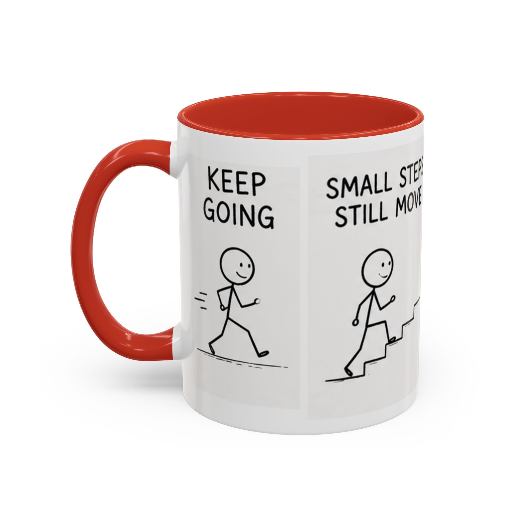 Encouragement Coffee Mug — "Small Steps Still Move" Inspirational Accent Mug