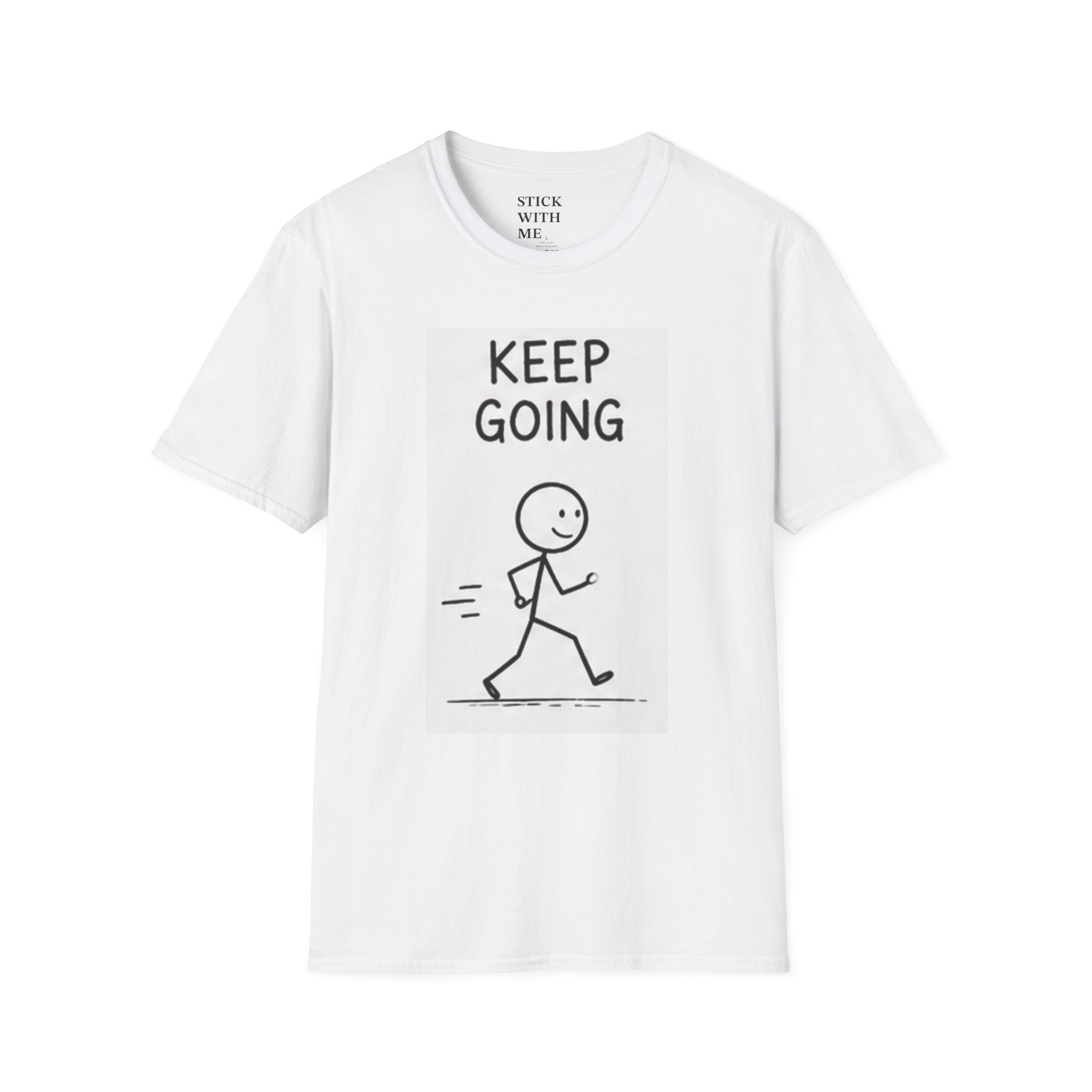 Keep Going T-Shirt — Motivational Stick Figure Tee