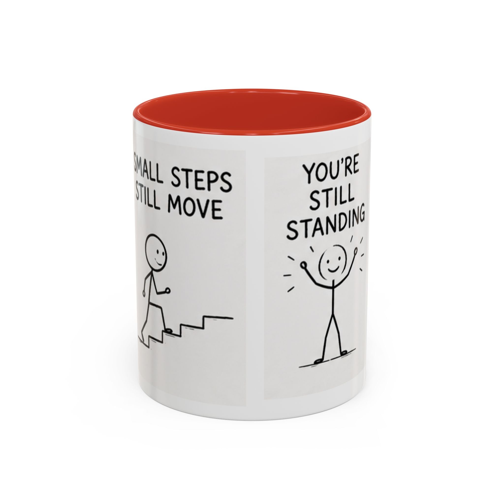 Encouragement Coffee Mug — "Small Steps Still Move" Inspirational Accent Mug