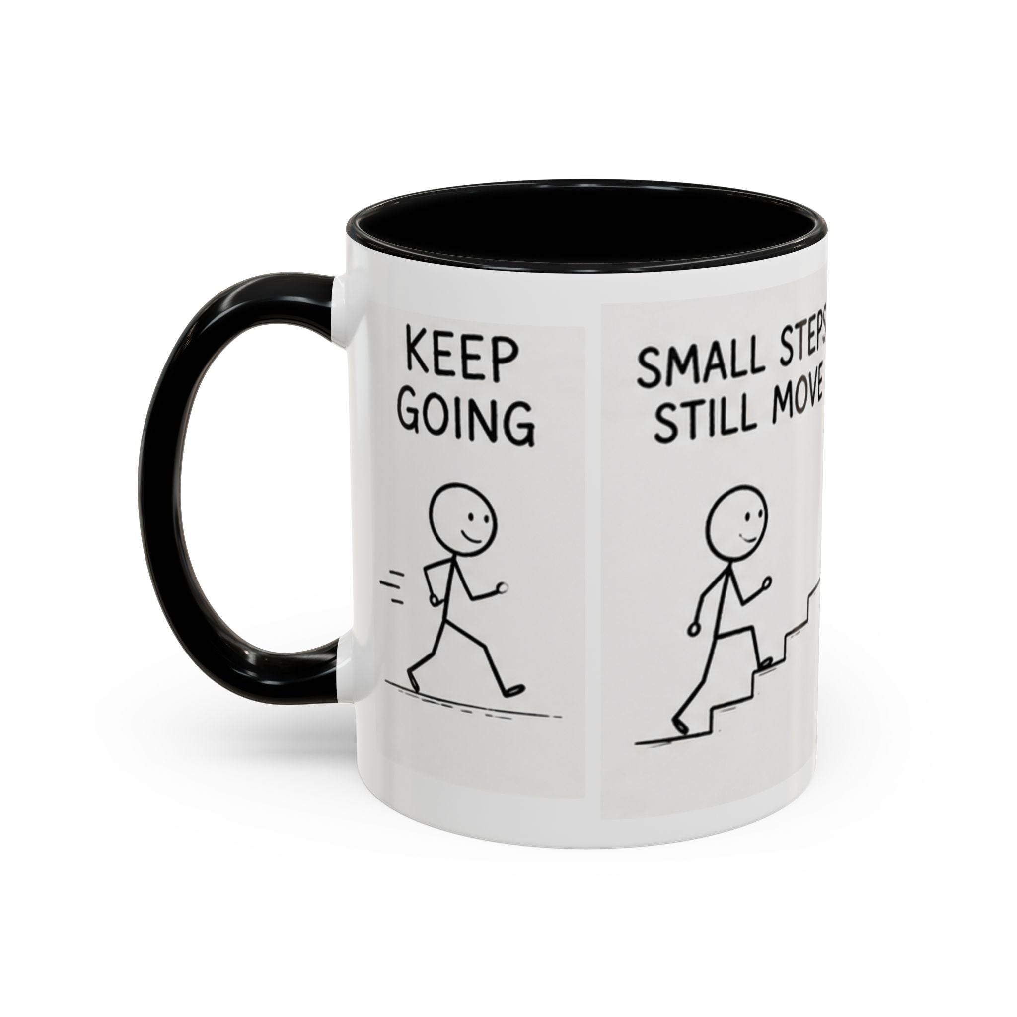 Encouragement Coffee Mug — "Small Steps Still Move" Inspirational Accent Mug