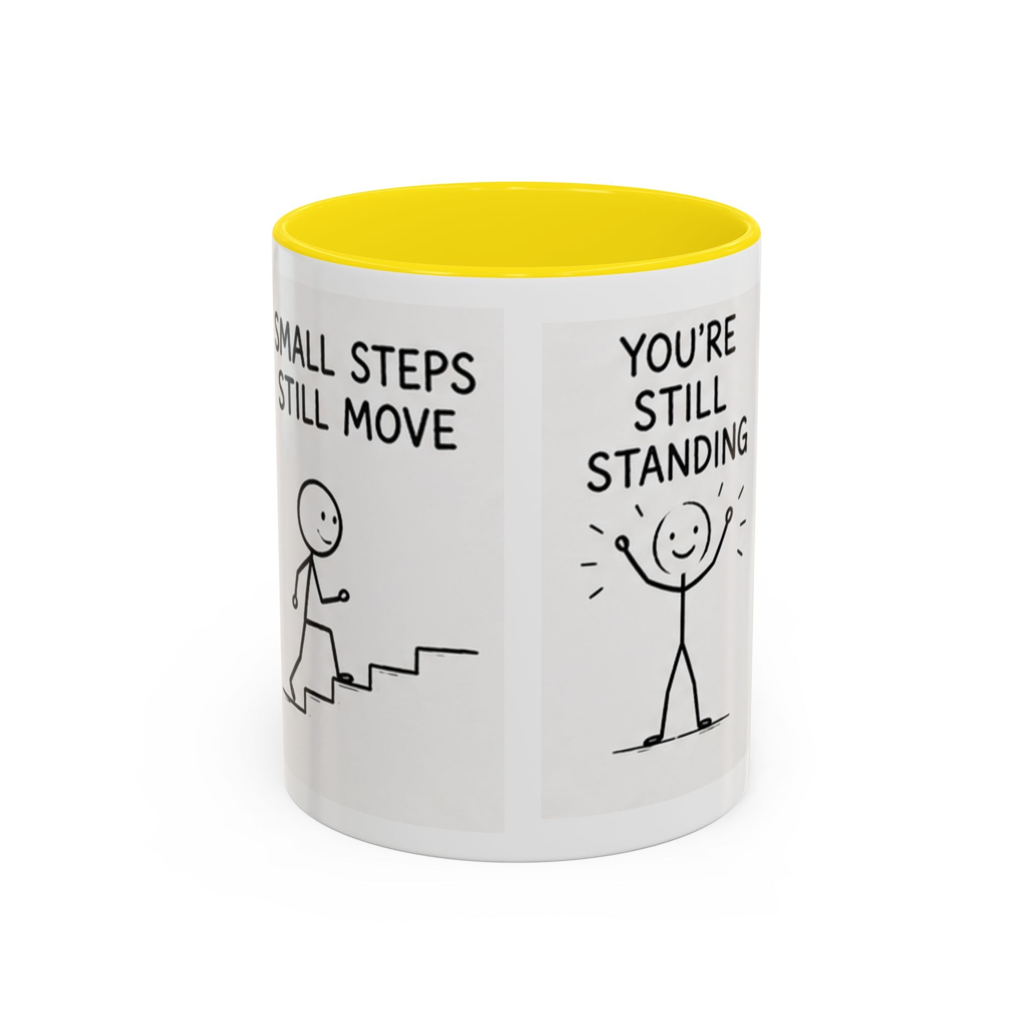 Encouragement Coffee Mug — "Small Steps Still Move" Inspirational Accent Mug