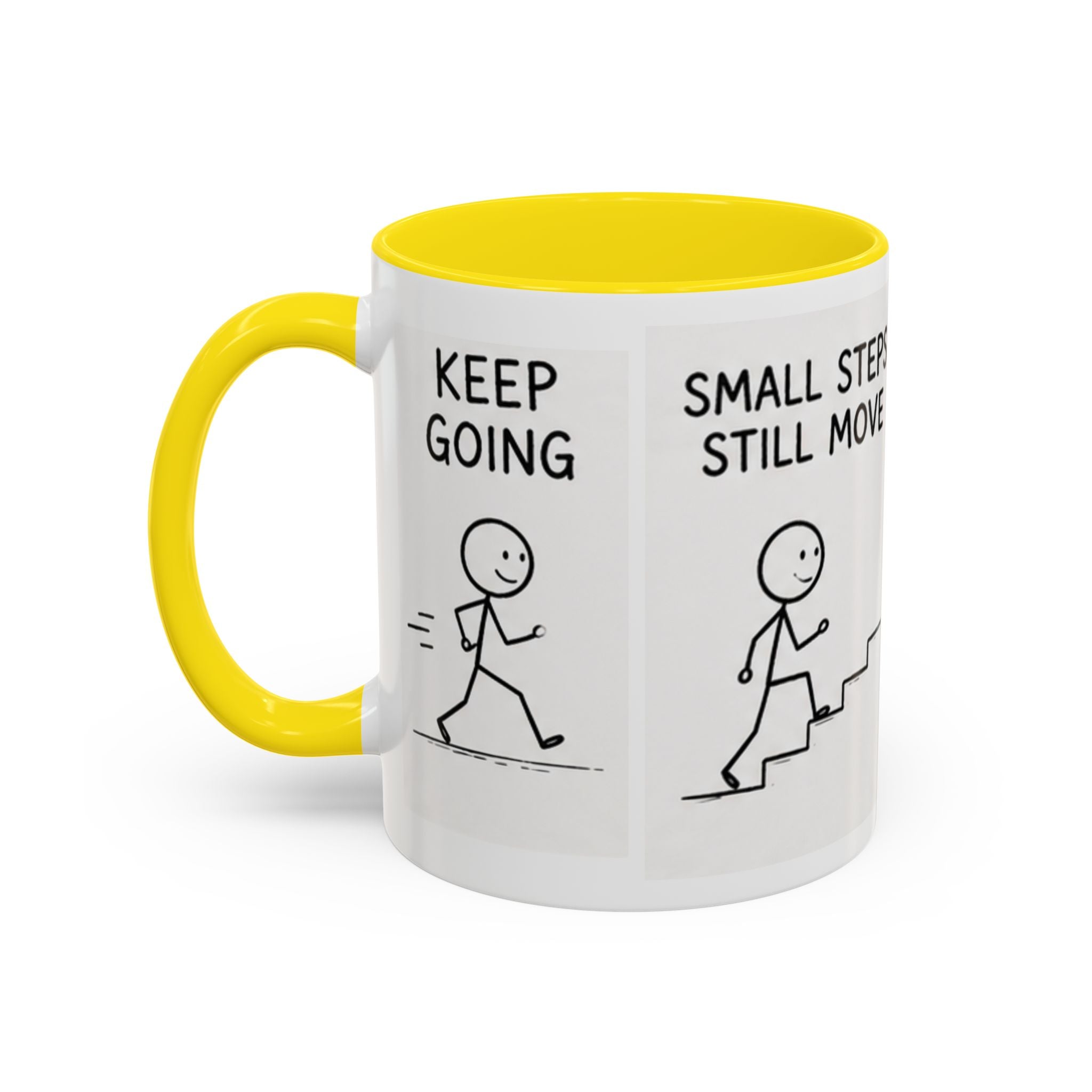 Encouragement Coffee Mug — "Small Steps Still Move" Inspirational Accent Mug