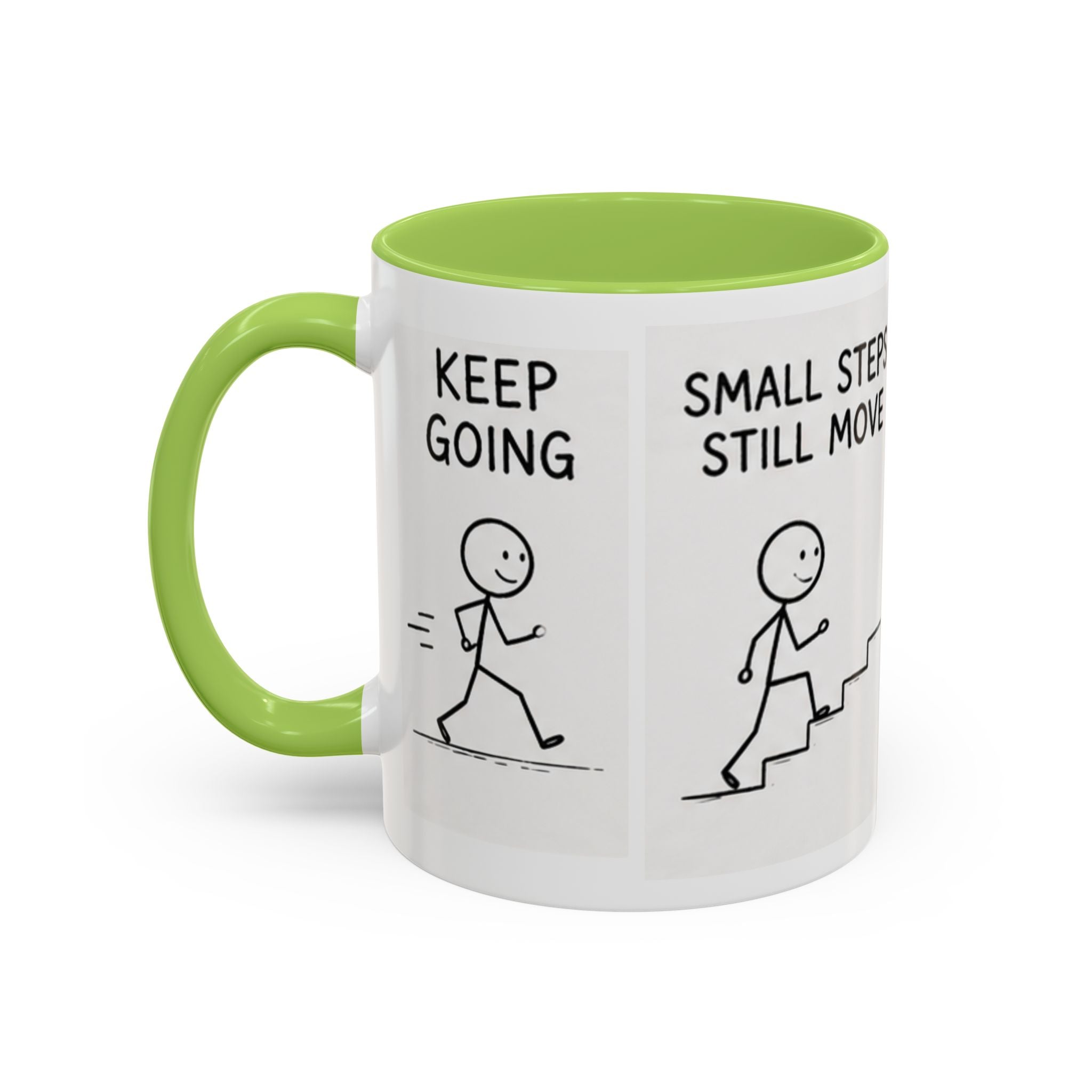 Encouragement Coffee Mug — "Small Steps Still Move" Inspirational Accent Mug